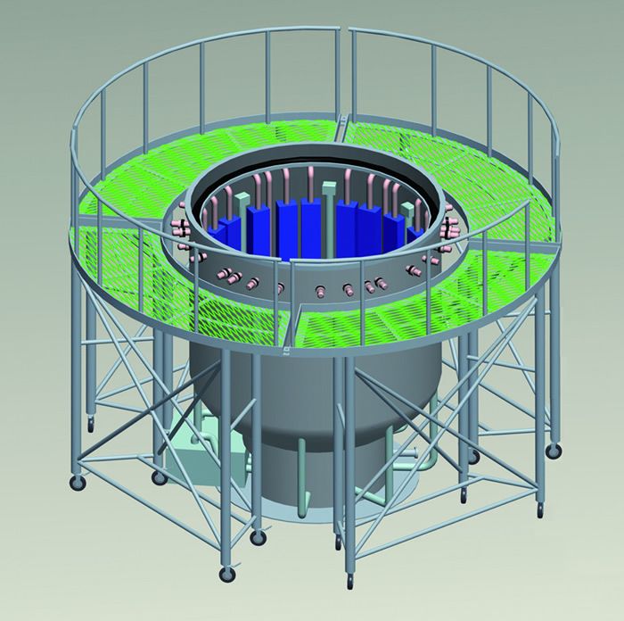 The main pump hydraulic component cleaning tank