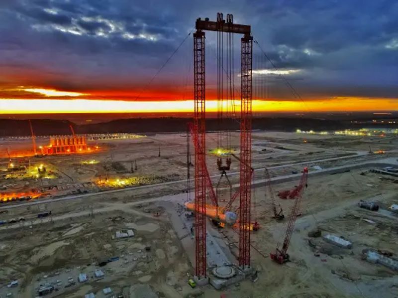SHCW4000 Gantry Truss Lattice Frame Portal Type 2500ton Hydralic Lifting SYstem