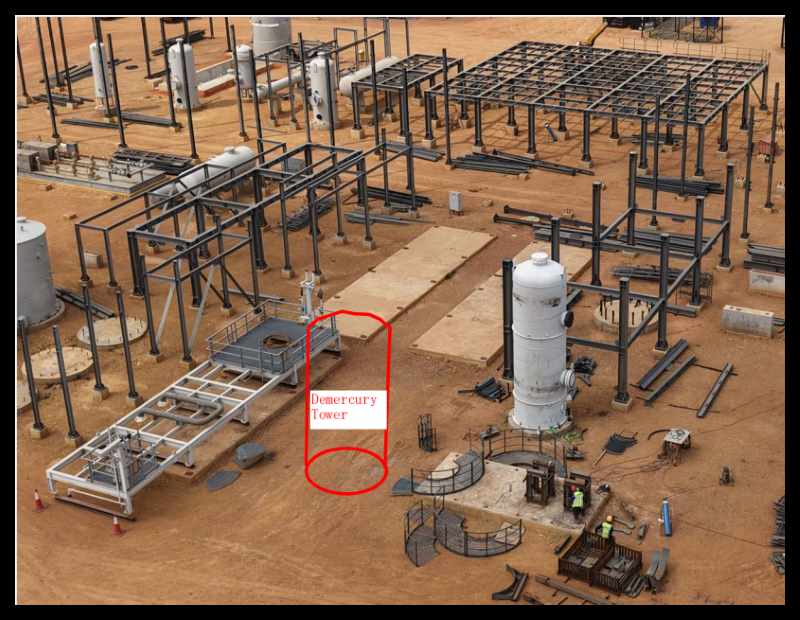 02 Hg Demercury Tower Column Vessel Vertical Tank Equipment Installation