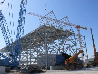 Upper Hood Steel Structures For ACC Air-Cooled Condenser Buildings