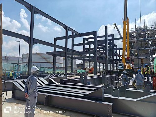 Steel_Structures_for_Power_Plant_Edra_Energy_Malaysia_6_boiler_steel_structure_Erection
