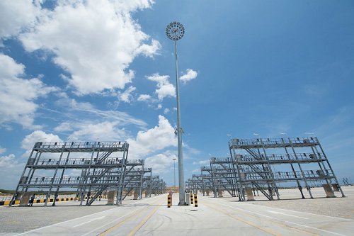 Reefer_Access_Gantry_Rack_for_Hambantota_Port_Sri_Lanka_01_Reefer-access-gantry-front-view